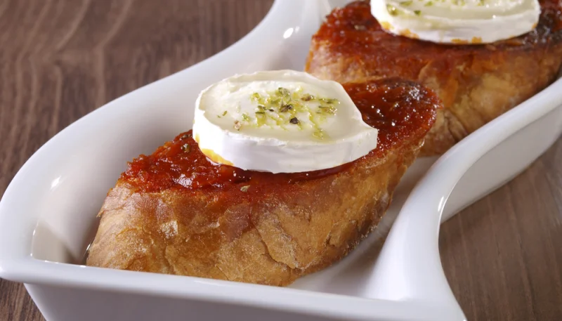 Tosta de sobrasada y queso