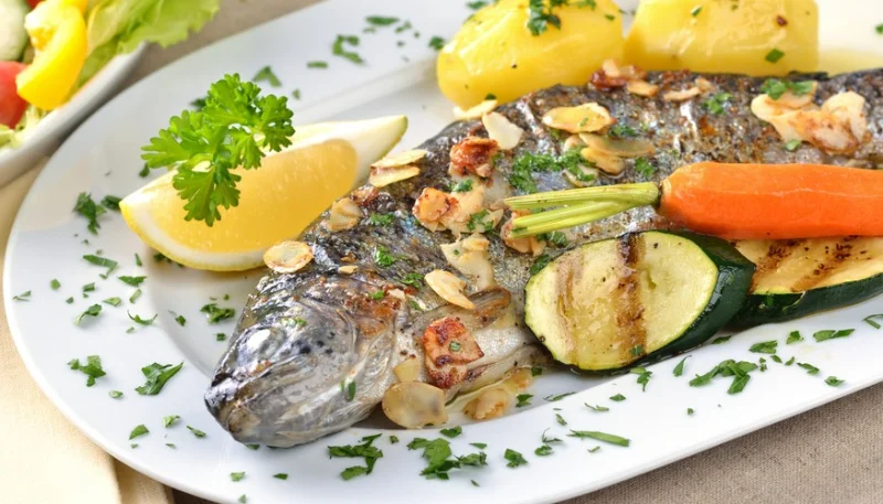 Trucha con almendras