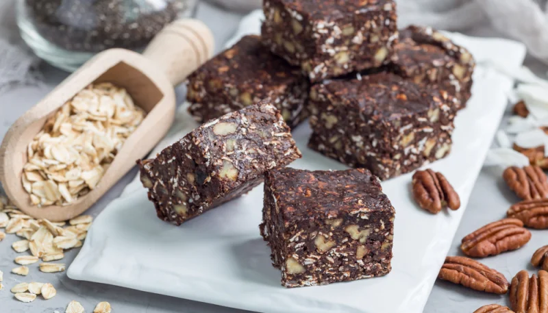 Barra energética con chocolate