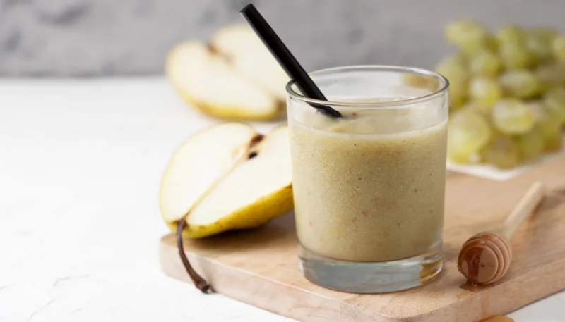 Batido de peras y uvas