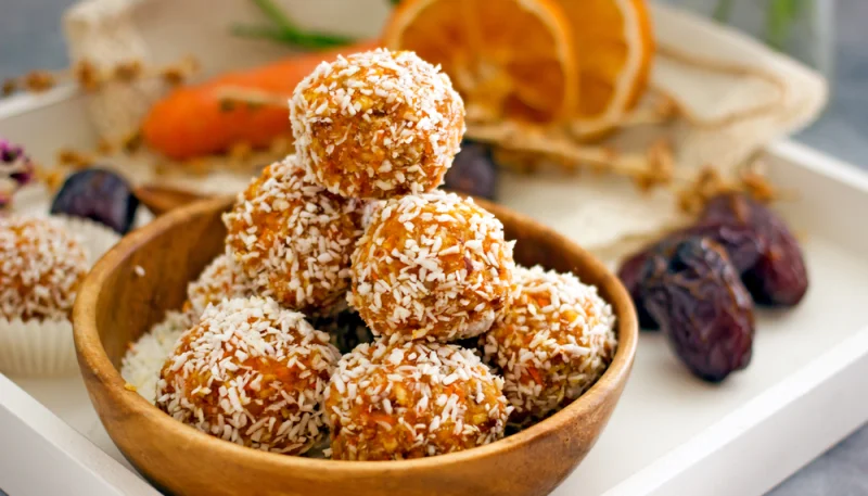 Bolitas de zanahoria y coco
