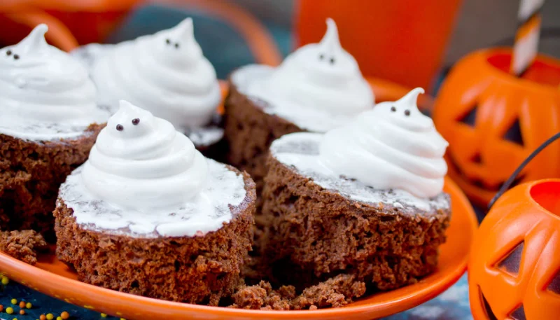 Brownie fantasma para Halloween