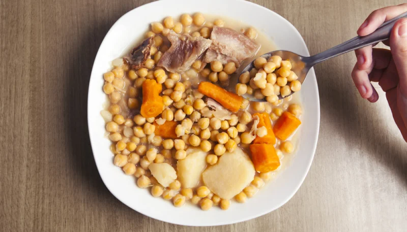 Cocido en olla de cocción lenta