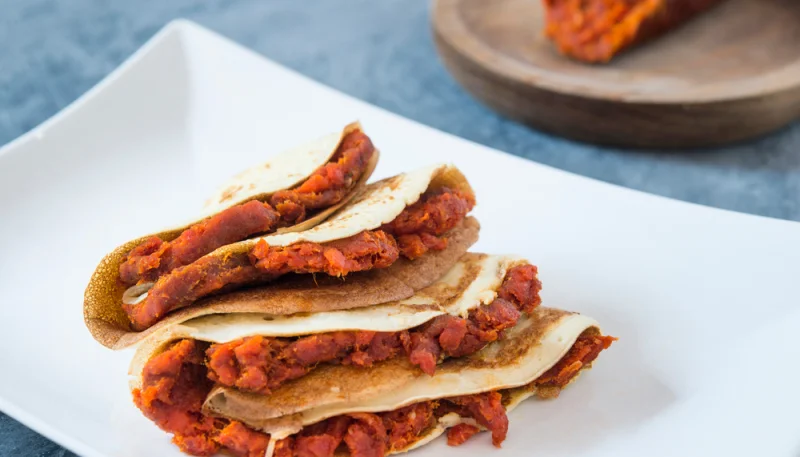 Crepes de sobrasada y queso