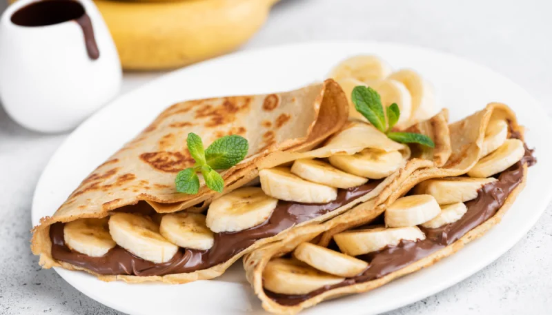 Crepes con Nutella y plátano