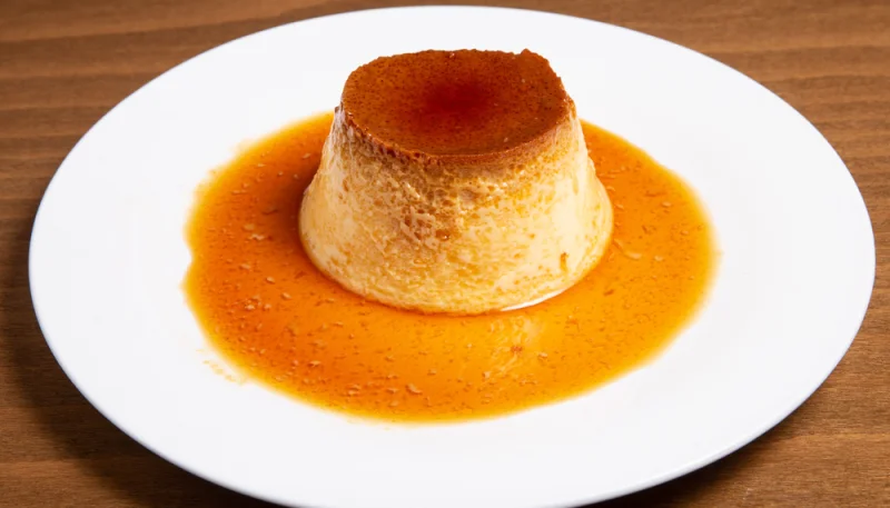 Flan de turrón en olla de cocción lenta
