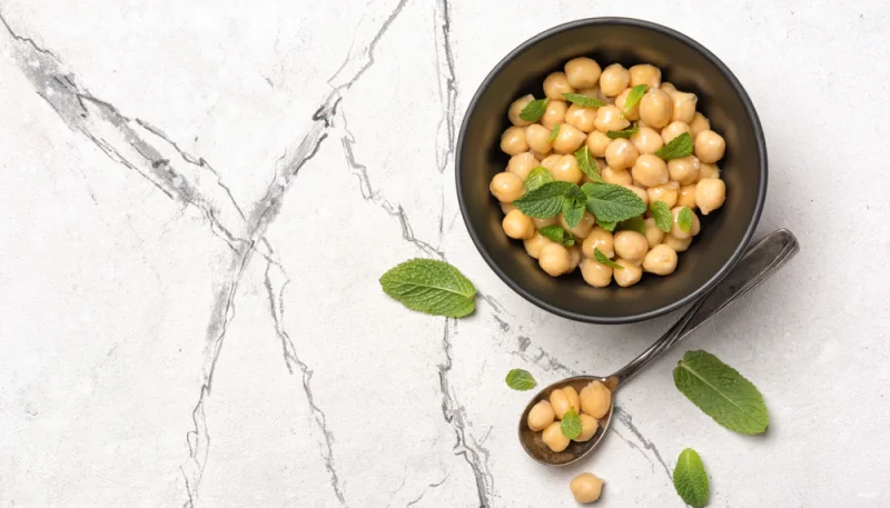 Garbanzos cocidos en olla de cocción lenta