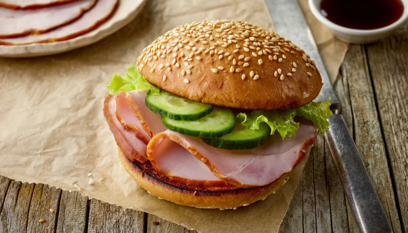 Hamburguesa de jamón ahumado