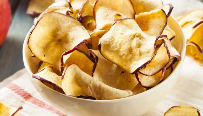 Manzana deshidratada al microondas