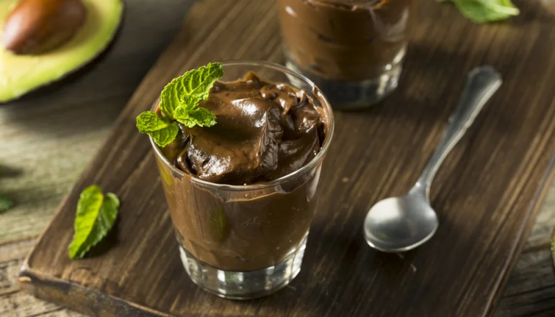 Mousse de aguacate y chocolate