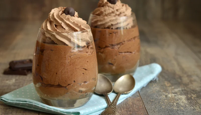 Mousse de chocolate y café