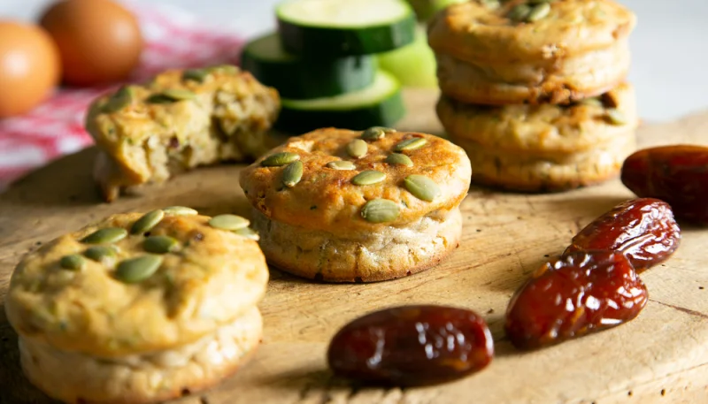 Muffins de calabacín y curry