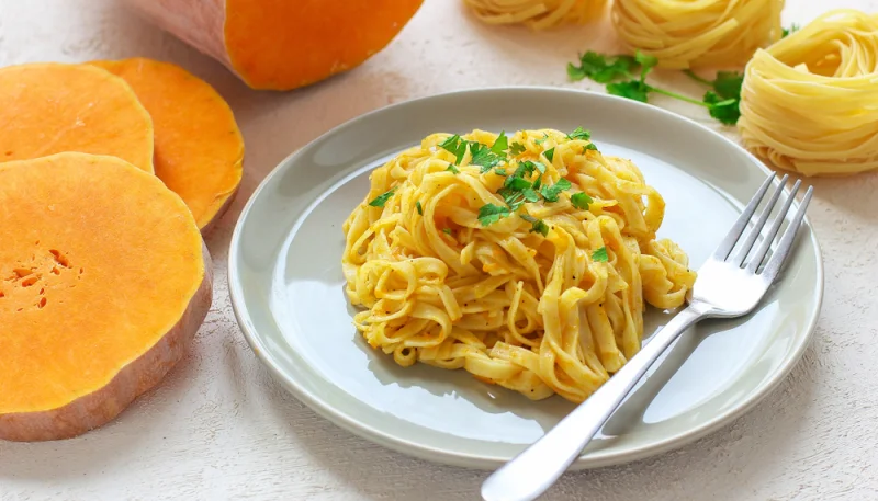 Pasta fresca de calabaza sin huevo