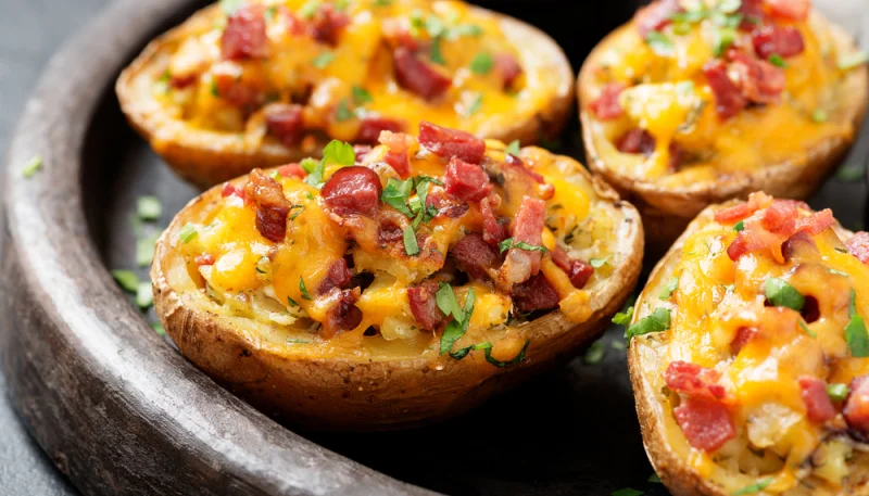 Patatas horneadas con bacon