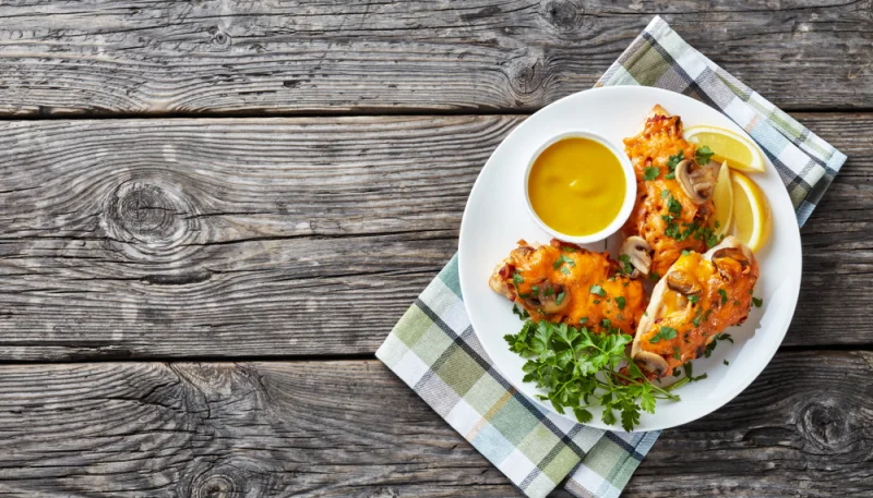 Pollo con nata y miel