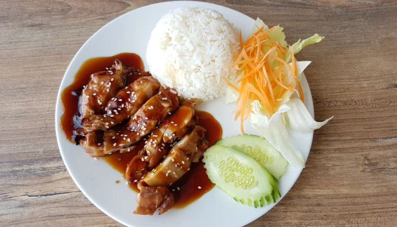 Pollo teriyaki con miel en olla de cocción lenta