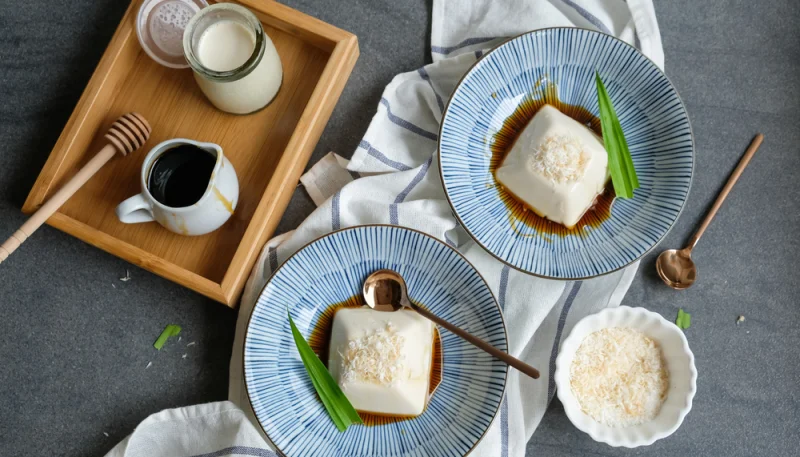 Pudín de coco y jengibre