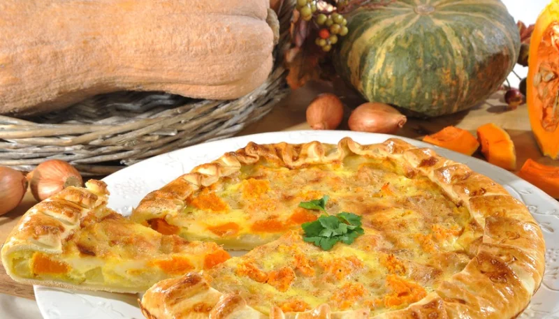 Quiche de calabaza para Halloween
