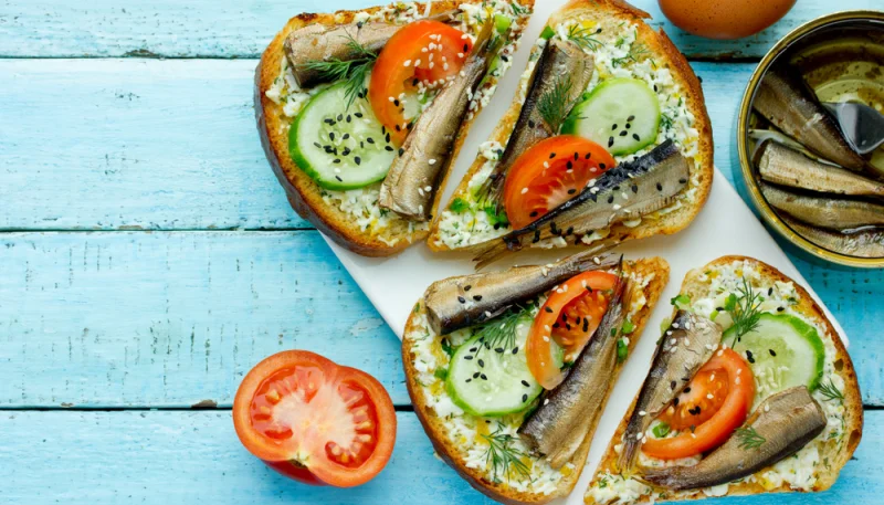 Sándwich de sardinas