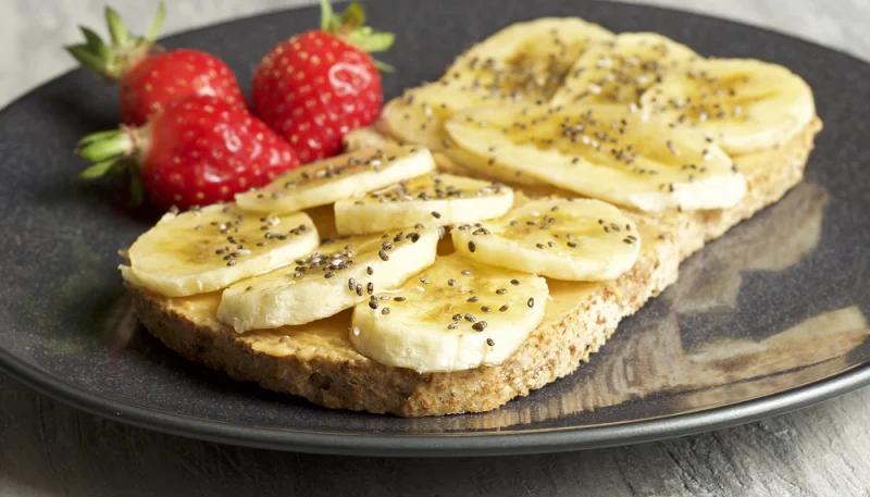 Tostadas con plátano