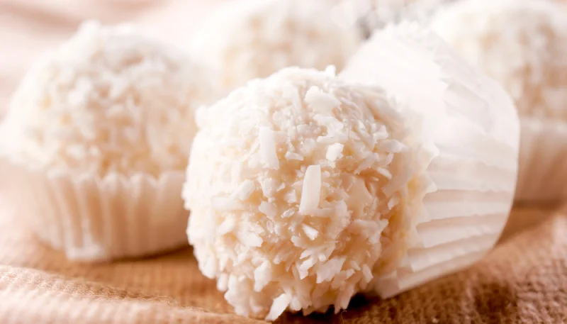 Trufas de chocolate blanco