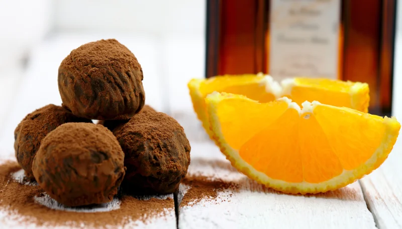 Trufas de chocolate y naranja
