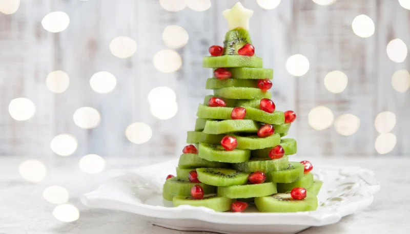 Árbol de navidad con kiwi