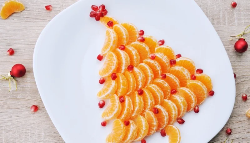 Árbol de Navidad de clementinas