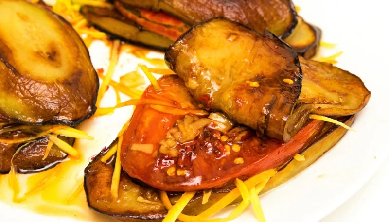 Berenjena frita con miel