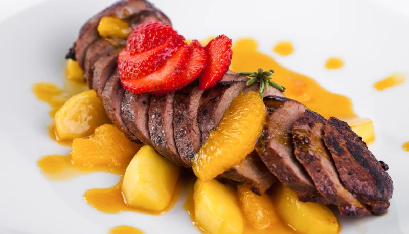 Cerdo en salsa de mandarinas