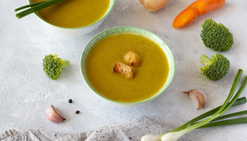 Crema de brócoli y zanahoria