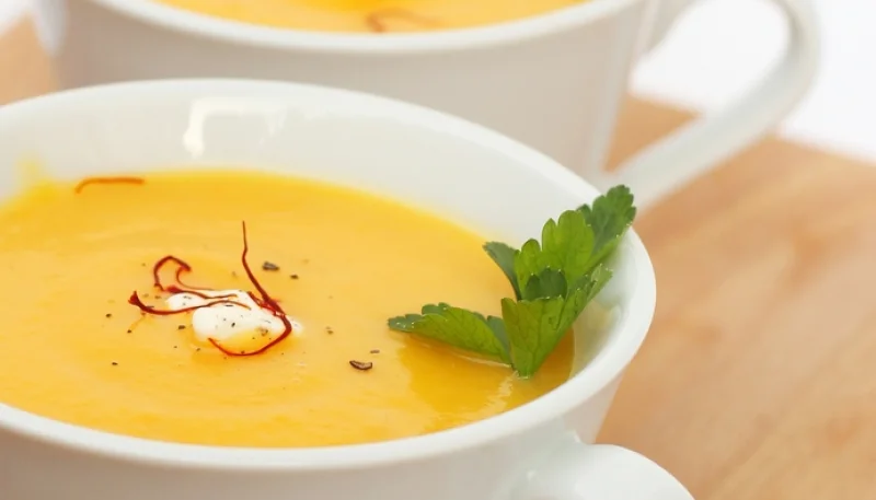 Crema de calabaza y chirivía