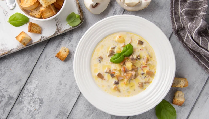 Crema de champiñones y patatas