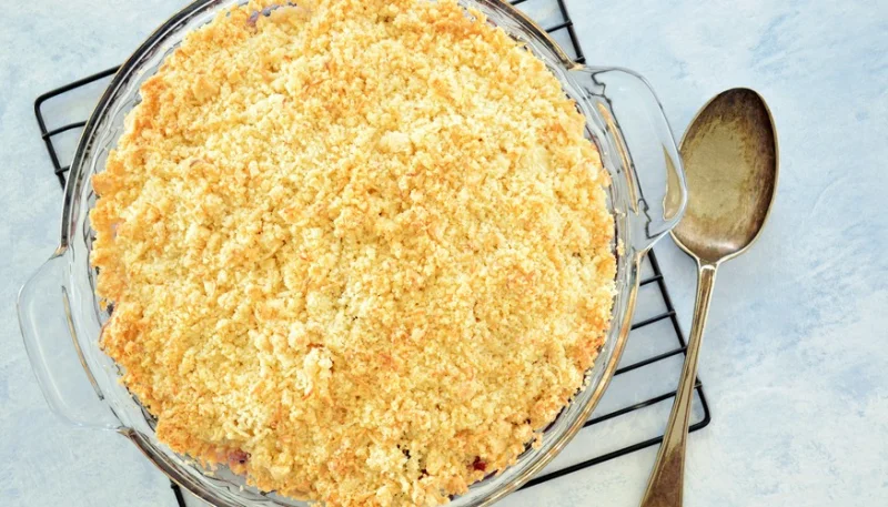 Crumble de plátano y coco