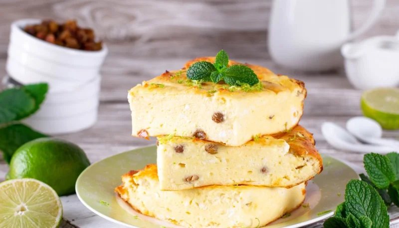 Cuadrados de ricotta y limón