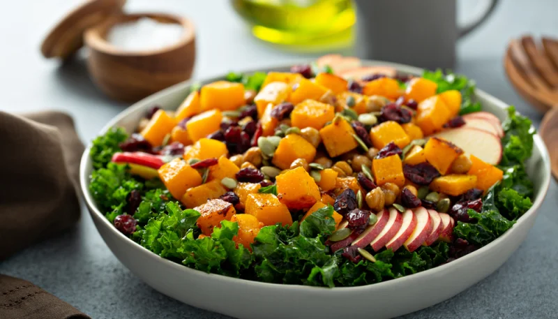 Ensalada de kale y calabaza