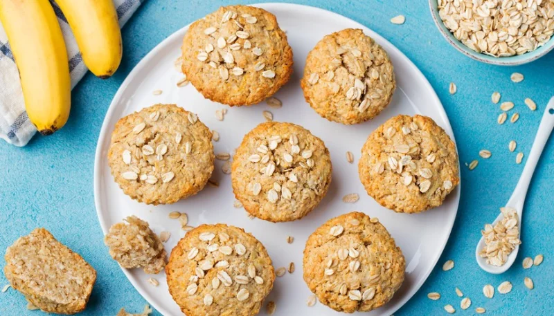 Galletas con plátano y avena