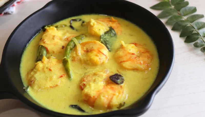 Gambas con leche de coco