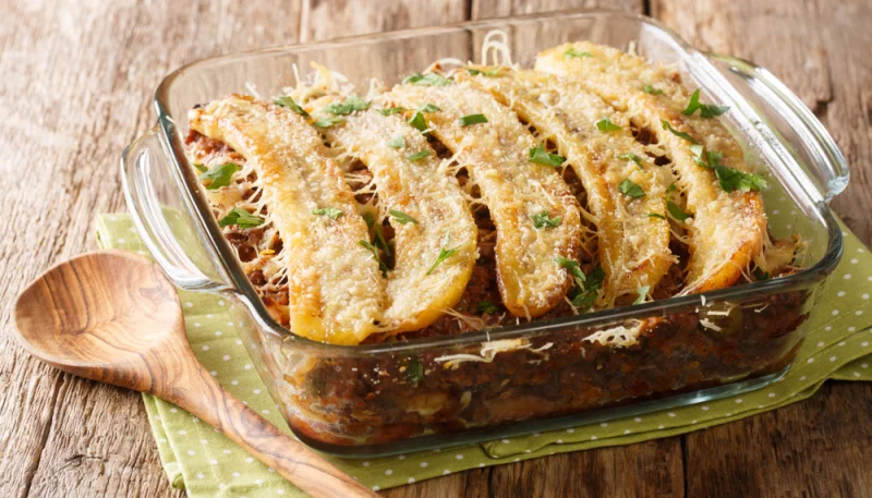 Pastel de plátano maduro