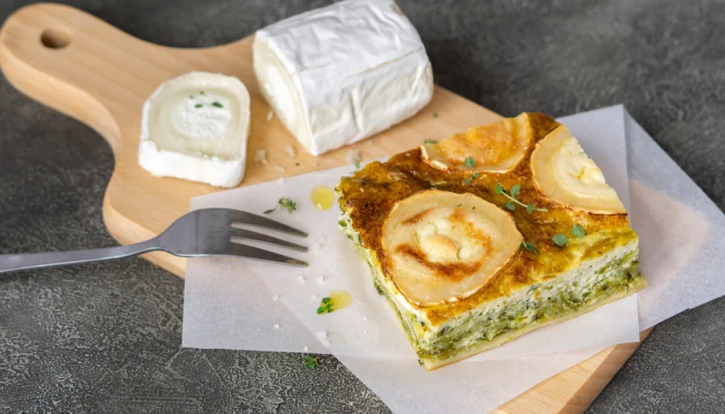 Pastel de queso de cabra y calabacines