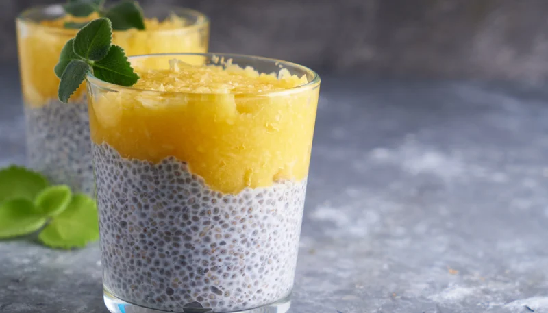 Pudín de chía con mango