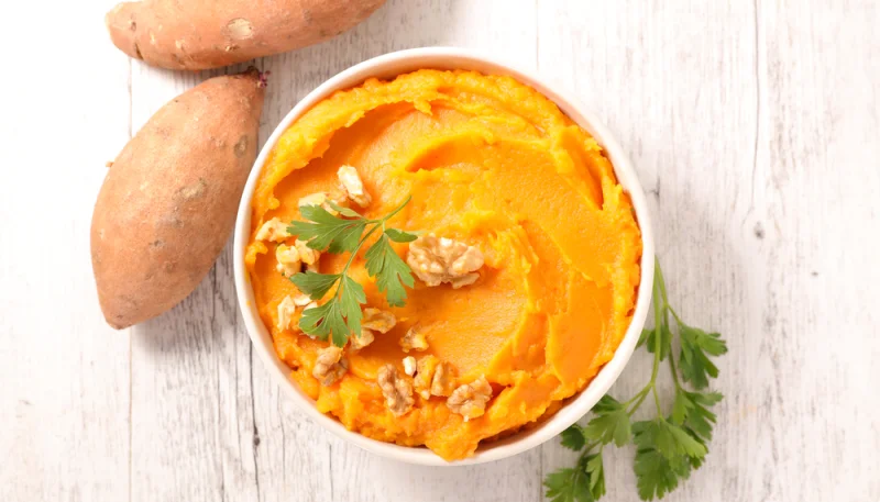 Puré de patatas y batatas