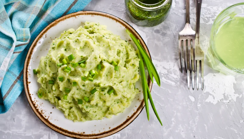 Puré de patatas con calabacines