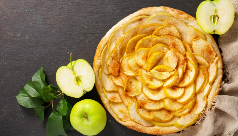 Tarta de manzanas verdes