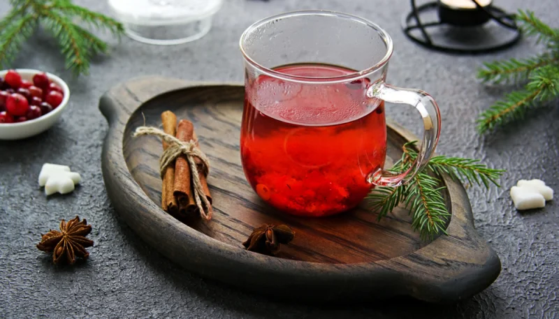 Té de arándanos con canela