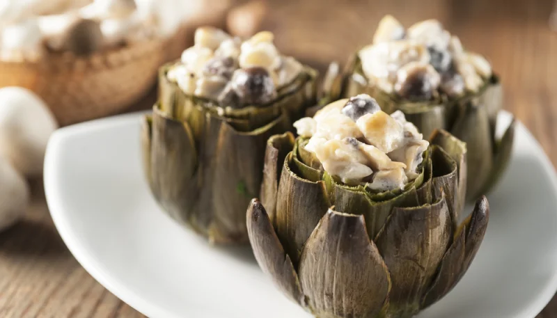 Alcachofas con champiñones