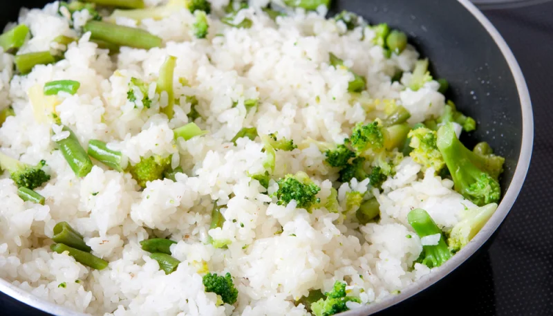 Arroz de brócoli y parmesano