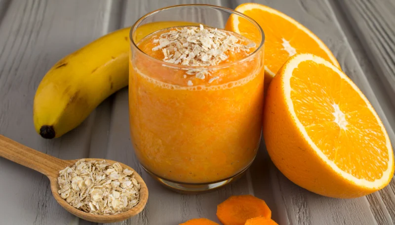 Batido de naranja con avena