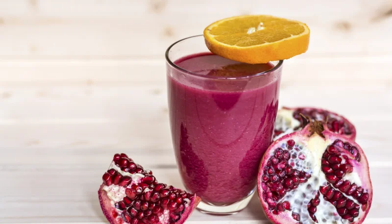 Batido de naranja y granada