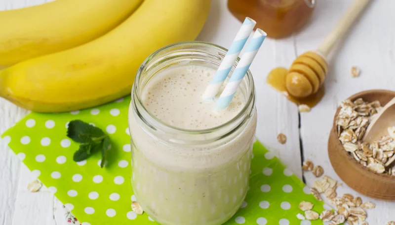 Batido de plátano y miel
